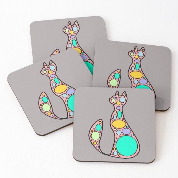 Item preview, cat with circles designed and sold by Kristina Gau.