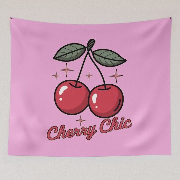 Item preview, Cherry Chic Pop Art - Bold Red Cherry Design with Retro Typography designed and sold by Kashear.