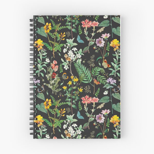 Item preview, Heritage wild flowers seamless pattern Black background designed and sold by trefail.