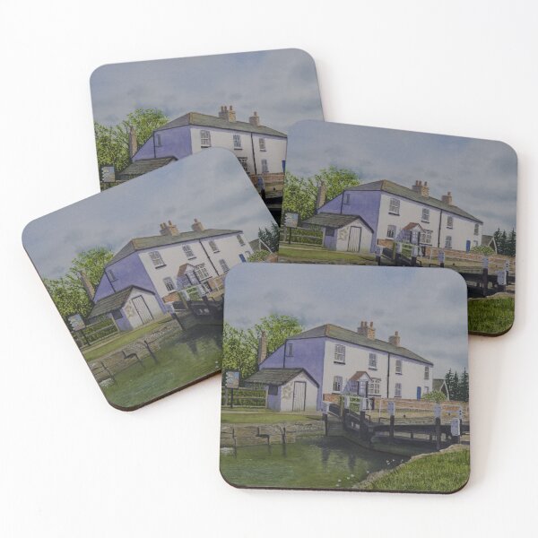 Item preview, White Cottages, Grand Union Canal in Watercolour designed and sold by SeanSmithArt.