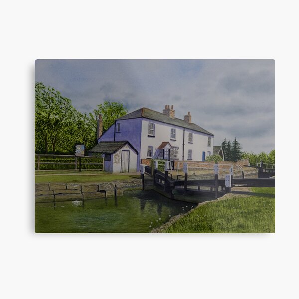 Item preview, White Cottages, Grand Union Canal in Watercolour designed and sold by SeanSmithArt.