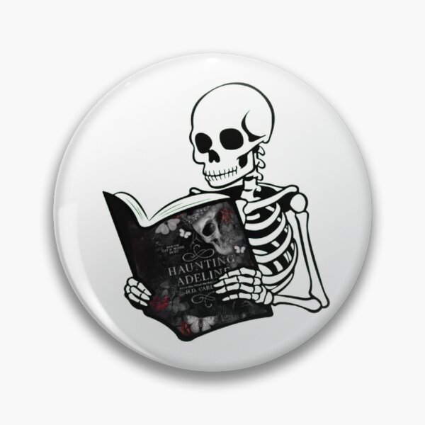 Item preview, haunting adeline bookish skeleton designed and sold by elmreadsbooks.