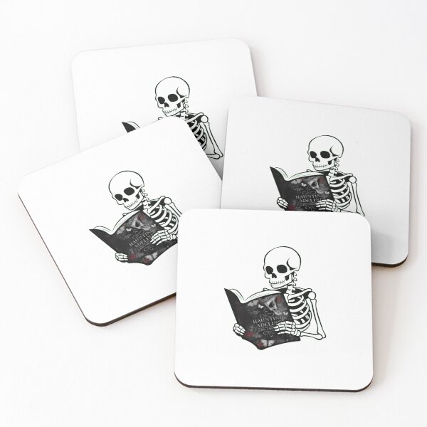 Item preview, haunting adeline bookish skeleton designed and sold by elmreadsbooks.