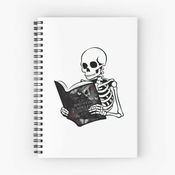 Item preview, haunting adeline bookish skeleton designed and sold by elmreadsbooks.