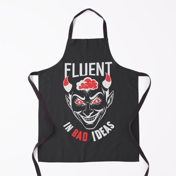 Item preview, Fluent in Bad Ideas Devil and Dripping Brain Cloud | White and Red designed and sold by FocusChillax.
