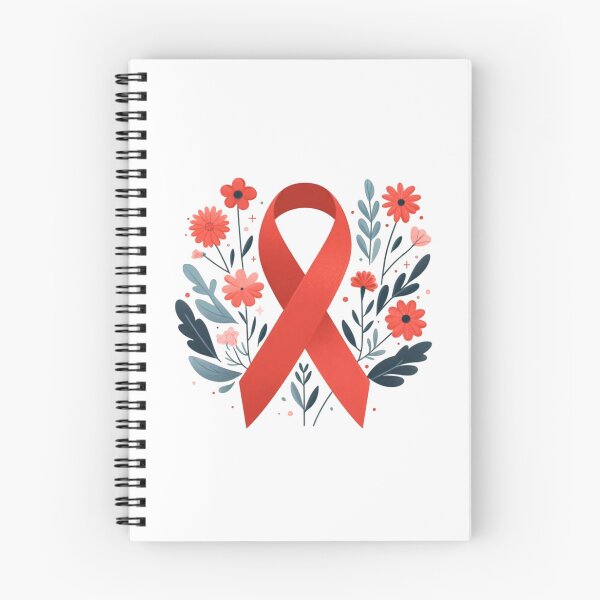 Item preview, Red Awareness Ribbon with Floral Accents designed and sold by HealthCoreCommunity.