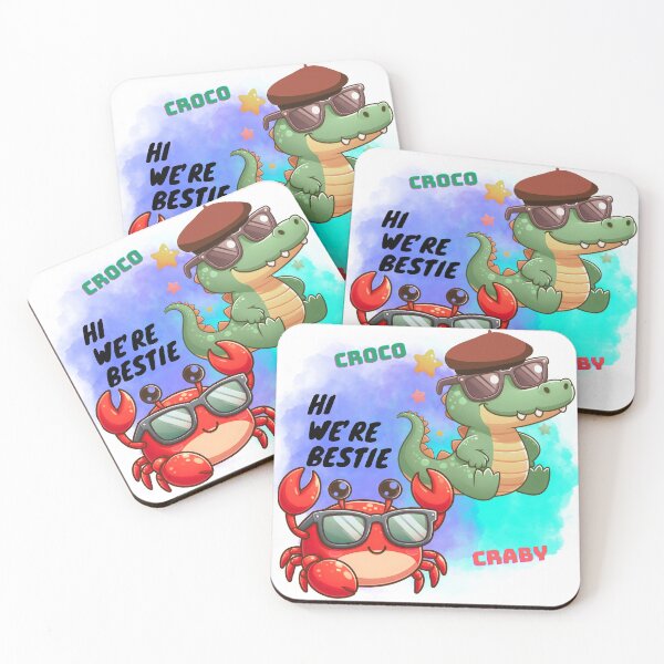 Item preview, Good Vibes with Duo Bestie Croco & Craby Set 1: The Greeting Day designed and sold by ifashaman I&B Digi-Arts.