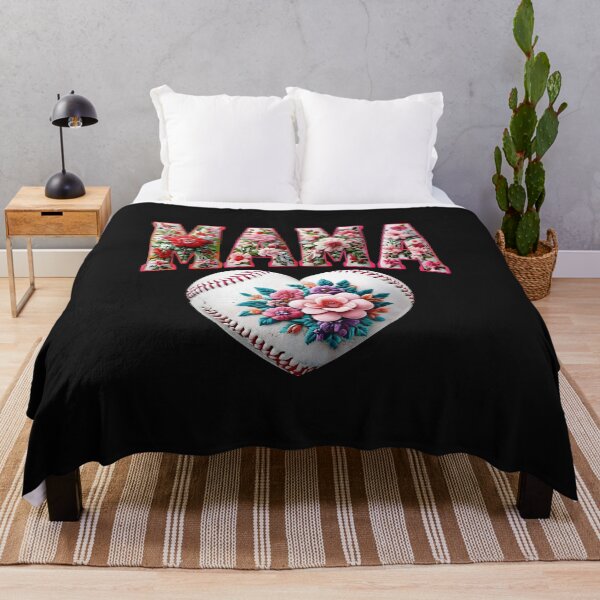 Item preview, Baseball Mama - Floral Embroidery Letters | Sporty & Elegant Design, designed and sold by CRAZY&ART.