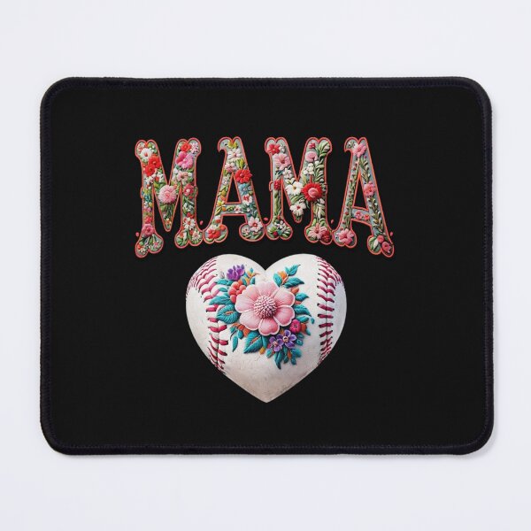 Item preview, Baseball Mama - Floral Embroidery Letters | Sporty & Elegant Design, designed and sold by CRAZY&ART.