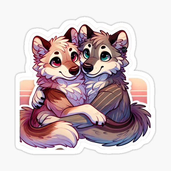 Item preview, Cute wolves designed and sold by kittycat629.