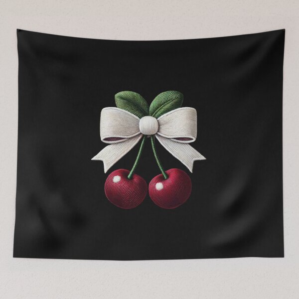 Item preview, Cherry Special - Faux Embroidery Cherries Design designed and sold by CRAZY&ART.
