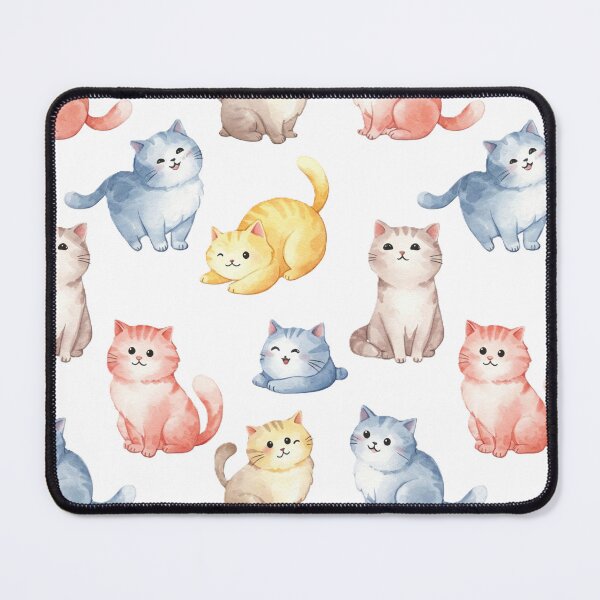 Item preview, Colorful Cat Fabric Pattern designed and sold by lotus2lin.