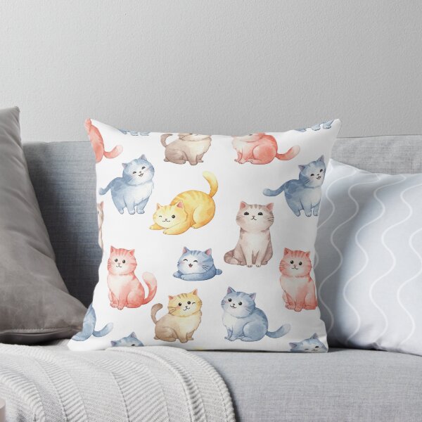 Item preview, Colorful Cat Fabric Pattern designed and sold by lotus2lin.