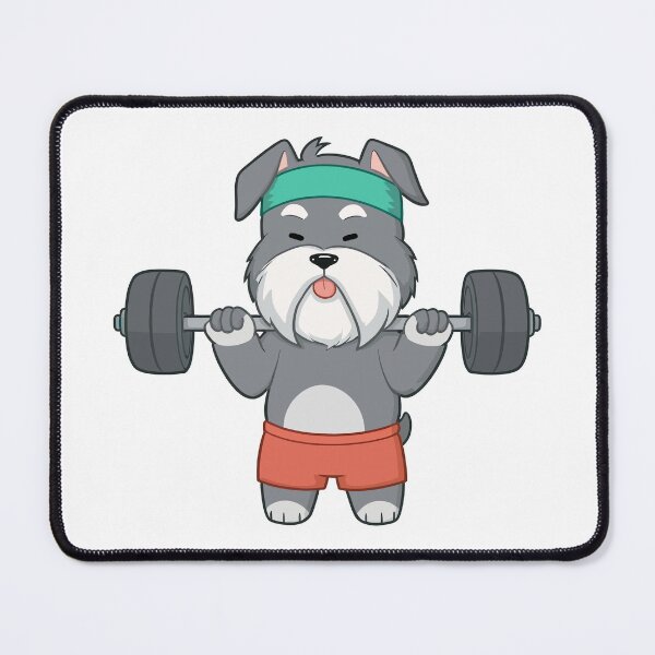 Item preview, Miniature Schnauzer Weightlifting, Cute Schnauzer Lift designed and sold by DogGarden.