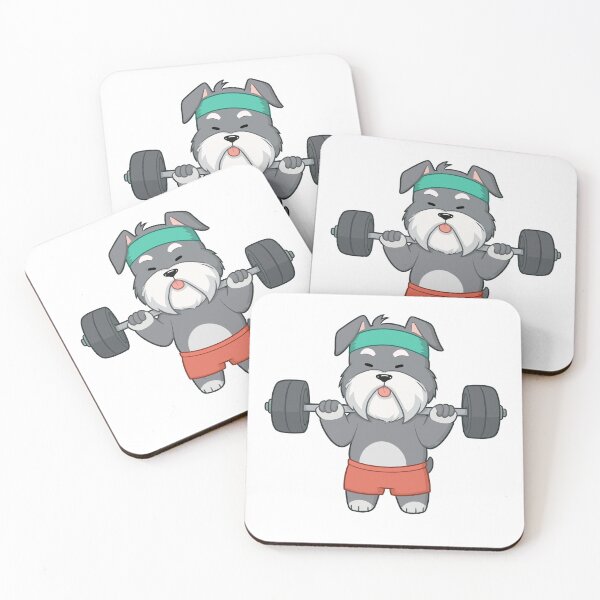 Item preview, Miniature Schnauzer Weightlifting, Cute Schnauzer Lift designed and sold by DogGarden.