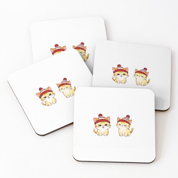 Item preview, 2 Winter Cats-  Cat Stickers - Adorable, Colorful, and Must-Have Art! - Colorful and Irresistibly Cute Delights! designed and sold by Earth Nature Creations.