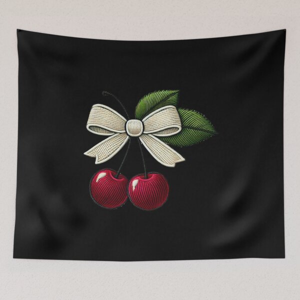 Item preview, Cherry Special - Faux Embroidery Cherries Design designed and sold by CRAZY&ART.