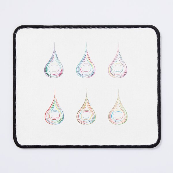 Item preview, Six Droplets - Light Colours, Light Background designed and sold by Onyx Swan Art.