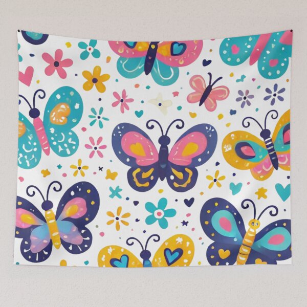 Item preview, Colorful Butterfly Wonderland – Cute Seamless Pattern designed and sold by Bowbubble.