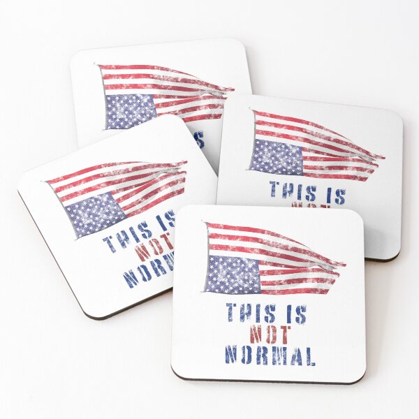 Item preview, Text "This is not normal" under an upside down American flag designed and sold by GuerillaDesign.