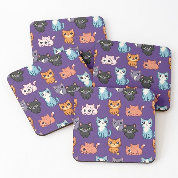 Item preview, Colorful Pixel Cat Pattern designed and sold by lotus2lin.