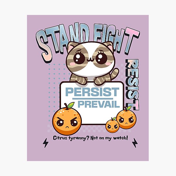 Vista previa del artículo con la obra «Resistir Persistir Prevalecer», diseñado y vendido por BaffledSnout.