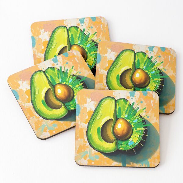 Item preview, Neon Avocado – Abstract Pop Art Fusion designed and sold by Wesira.