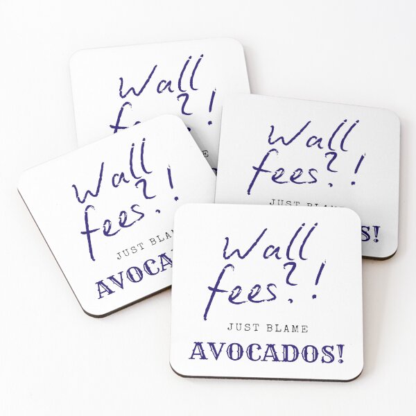 Item preview, Wall Fees Black Blue Avocado Blame designed and sold by SplashTastic.