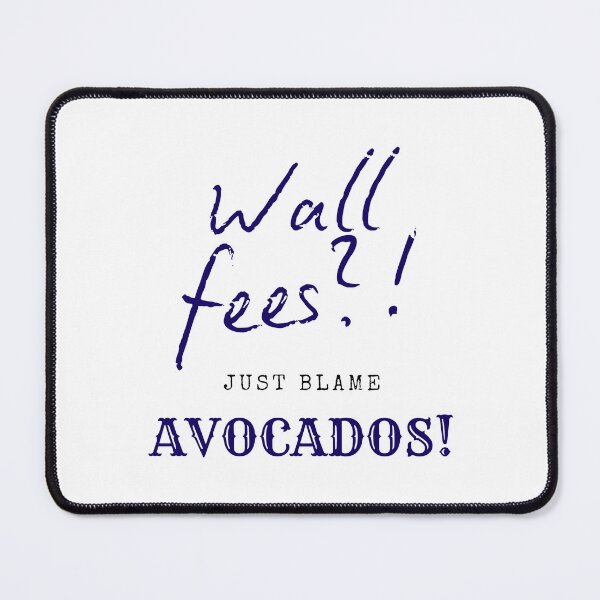 Item preview, Wall Fees Black Blue Avocado Blame designed and sold by SplashTastic.