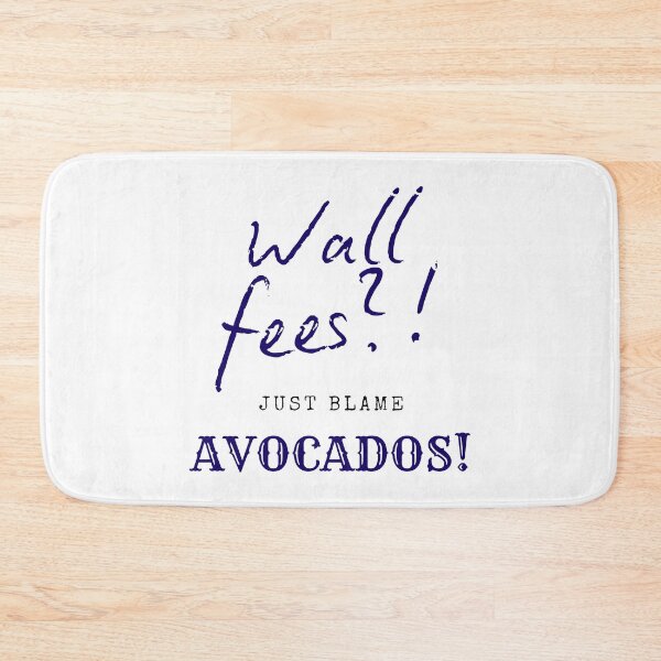 Item preview, Wall Fees Black Blue Avocado Blame designed and sold by SplashTastic.