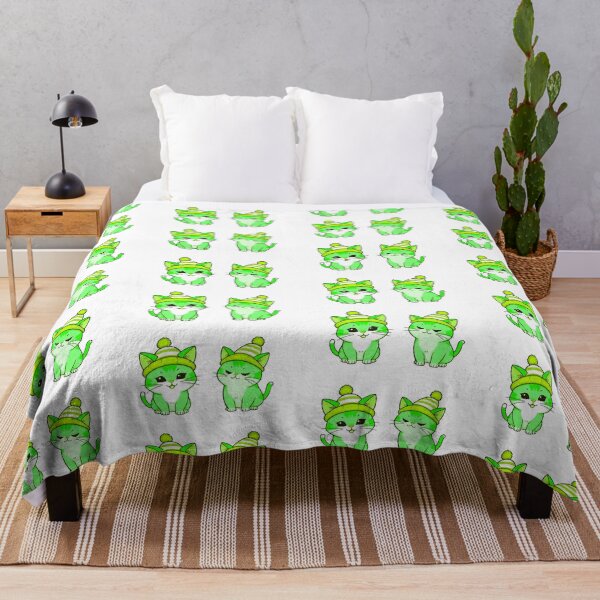 Item preview, 2 Green Winter Cats- Cat Stickers - Adorable, Colorful, and Must-Have Art! - Colorful and Irresistibly Cute Delights! designed and sold by Earth Nature Creations.