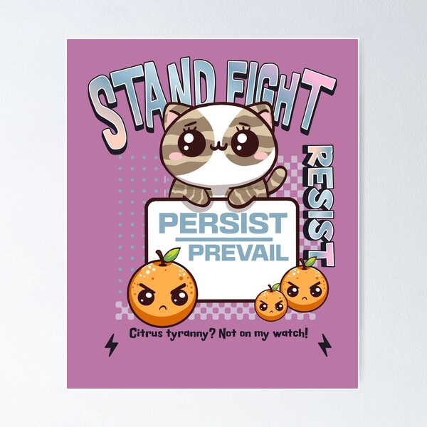 Vista previa del artículo con la obra «Resistir Persistir Prevalecer», diseñado y vendido por BaffledSnout.