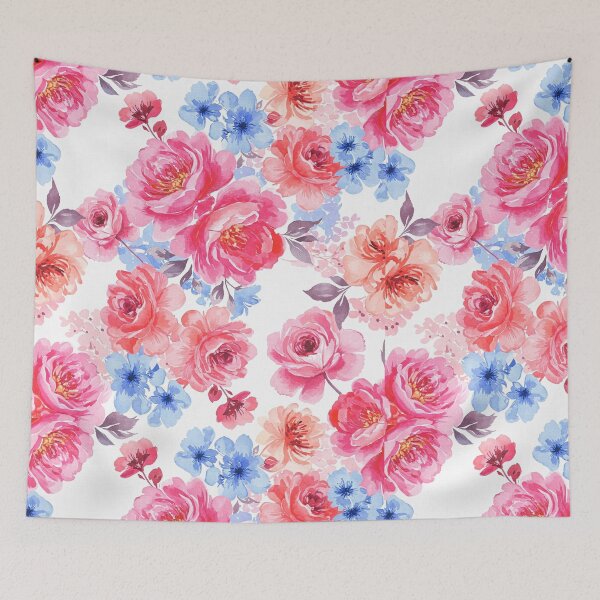 Item preview, Watercolor Floral Fabric Pattern comforter designed and sold by lotus2lin.