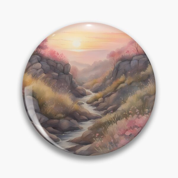 Item preview, Pink Flower Canyon at Dawn designed and sold by CalmnessbyChoice.