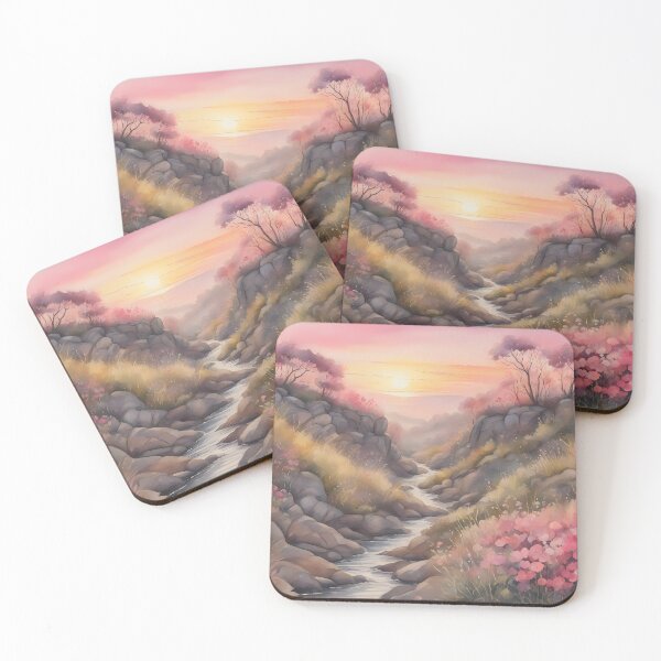 Item preview, Pink Flower Canyon at Dawn designed and sold by CalmnessbyChoice.
