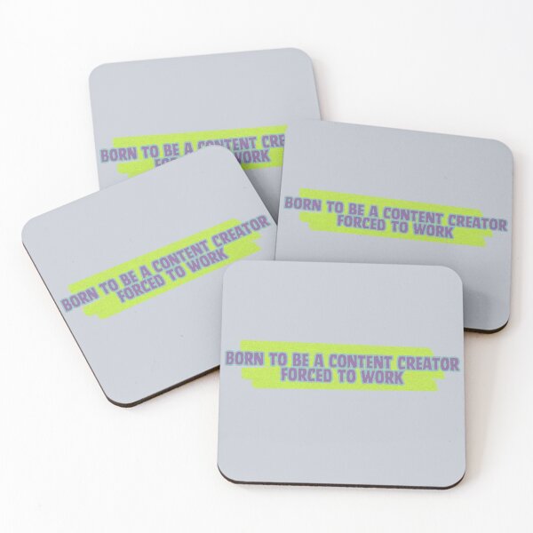 Item preview, Born to Create, Forced to Work - Funny Typography Design designed and sold by CraftedConcepts.