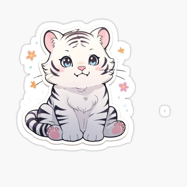 Aperçu de l'œuvre Dessin animé mignon de tigre créée et vendue par Wildtastic .