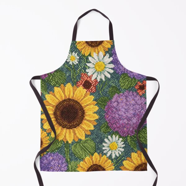 Item preview, Floral Pixel Fabric Pattern designed and sold by lotus2lin.