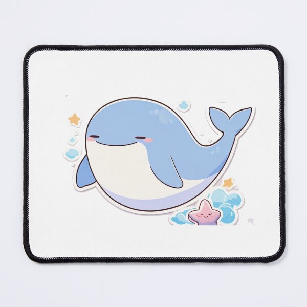 Item preview, Cute Kawaii Whale Sticker designed and sold by Wildtastic .