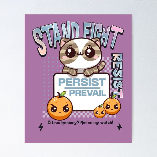Vista previa del artículo con la obra «Resistir Persistir Prevalecer», diseñado y vendido por BaffledSnout.