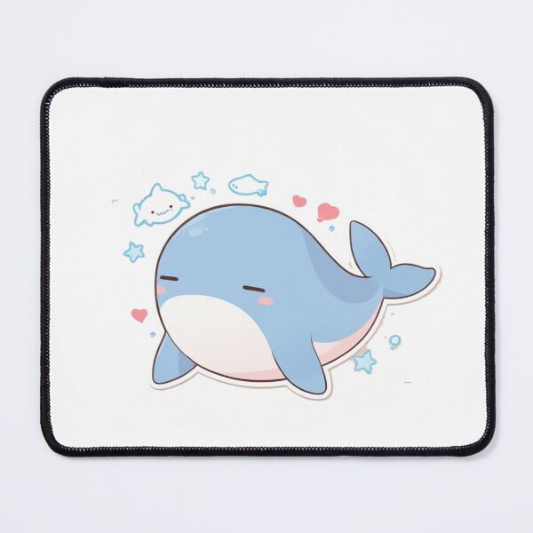 Item preview, Cute Kawaii Whale Sticker designed and sold by Wildtastic .
