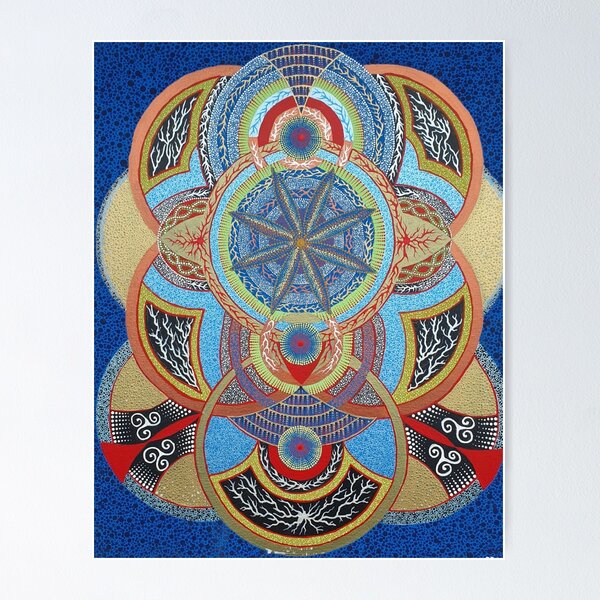 Item preview, Number 007 geometric symetry dot art designed and sold by SandLDesign.