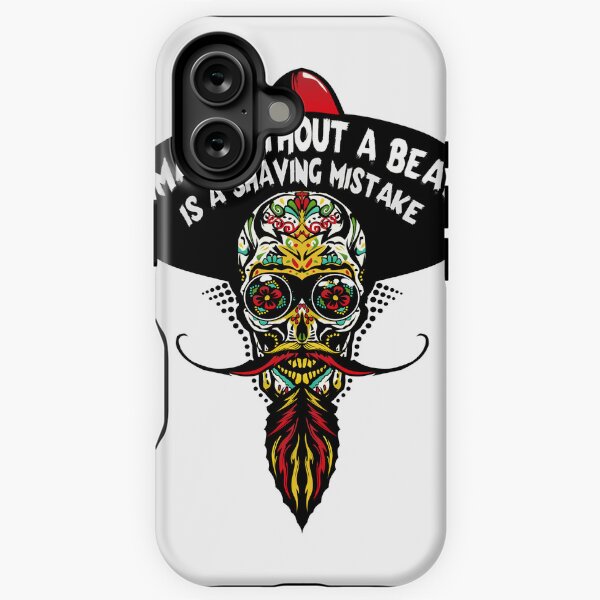 Item preview, mexican skull hipster bearded mustache hat quote beard shaving mistake designed and sold by Achille3777.