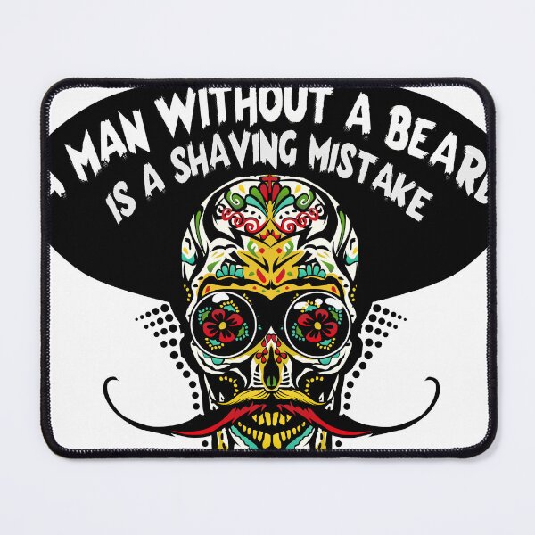 Item preview, mexican skull hipster bearded mustache hat quote beard shaving mistake designed and sold by Achille3777.