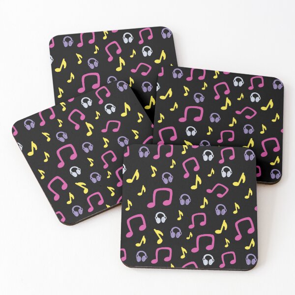 Item preview, Musical notes colorful pattern (dark) designed and sold by DanceDeck.