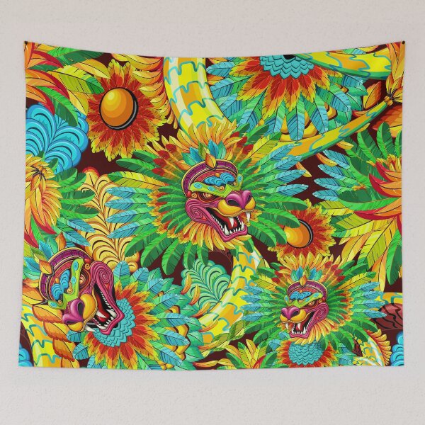 Item preview, Quetzacoatl Feathered Serpent Aztec Mythologial Creature designed and sold by BluedarkArt.