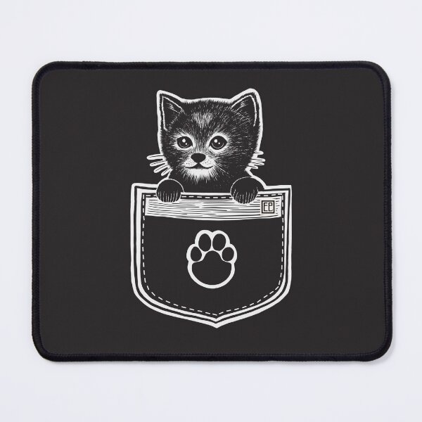 Item preview, Pocket Kitten (Larger Print on the chest) designed and sold by EmilieLeeKimArt.