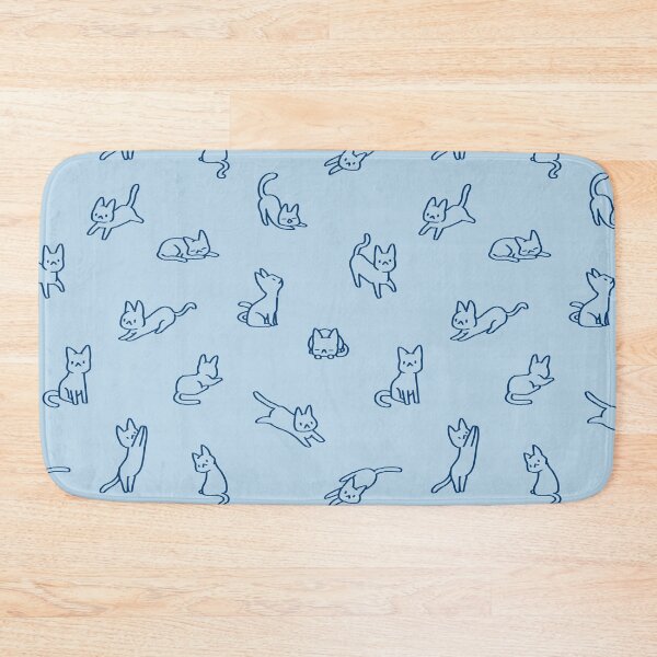 Item preview, Doodle Cats 1 - bad6e9 designed and sold by knitetgantt.