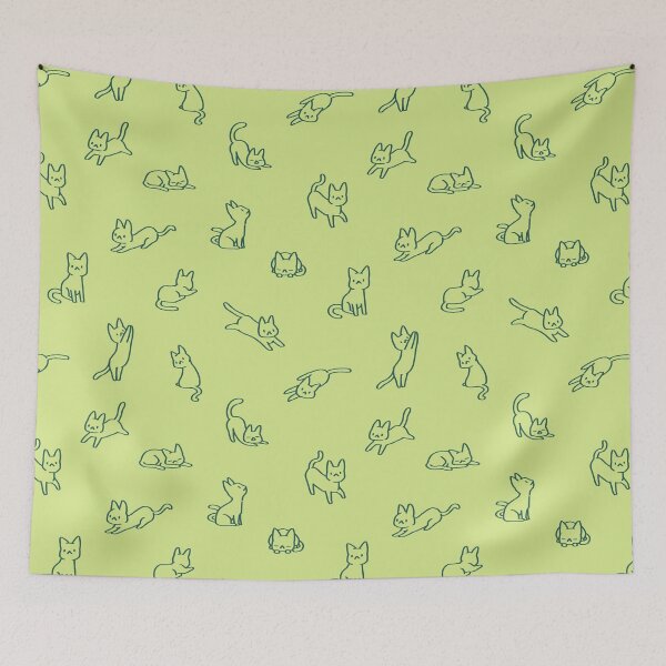 Item preview, Doodle Cats 1 - d4e88b designed and sold by knitetgantt.