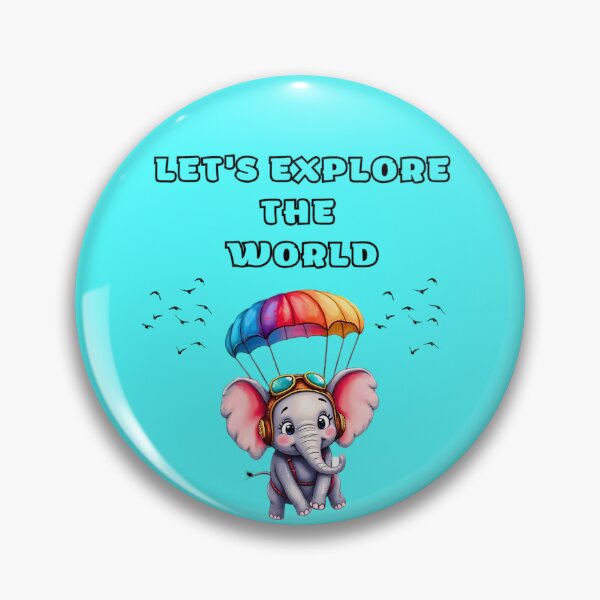 Item preview, Rainbow Parachute Elephant Adventure Nursery Print designed and sold by ExploreAura Studio.